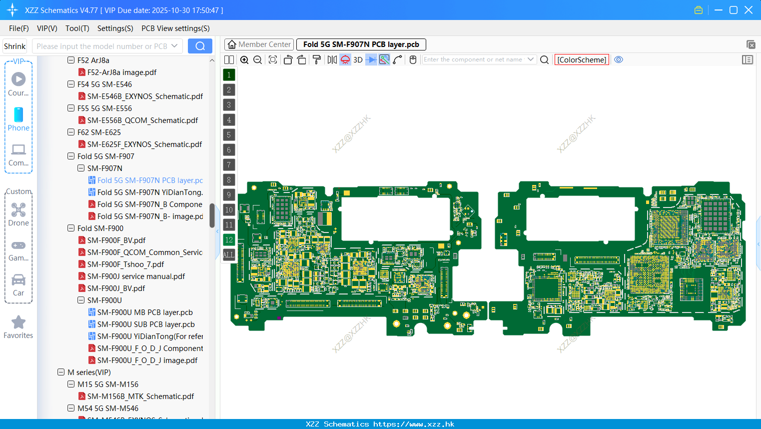 Samsung Fold 5G SM-F907N PCB Layer
